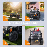 12V Electric Kids Ride On Truck Car Toy with 3 Speed Remote Control - Supports up to 220lbs