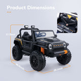 12V Electric Kids Ride On Truck Car Toy with 3 Speed Remote Control - Supports up to 220lbs
