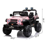 12V Electric Kids Ride On Truck Car Toy with Remote Control and 3 Speed Options