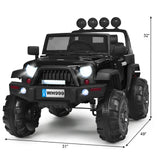 12V Electric Kids Ride-On Truck with MP3 and Remote Control - Black