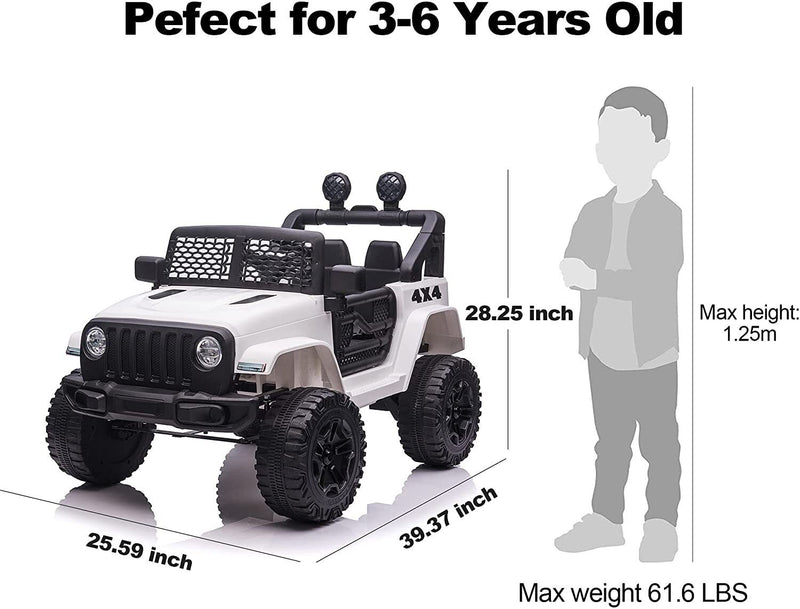 12V Electric Kids Ride On Truck with Remote Control and LED Lights