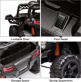 12V Electric Kids Truck Car with Remote Control, FM/LED Lights - Perfect Xmas Gift!