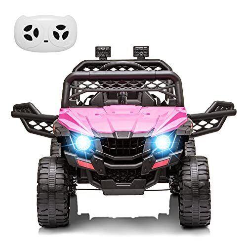 12V Electric Kids Truck Car with Remote Control, FM/LED Lights - Perfect Xmas Gift!