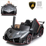 12V Electric Lamborghini Veneno Ride-On Car with Remote Control, Music, and Lights