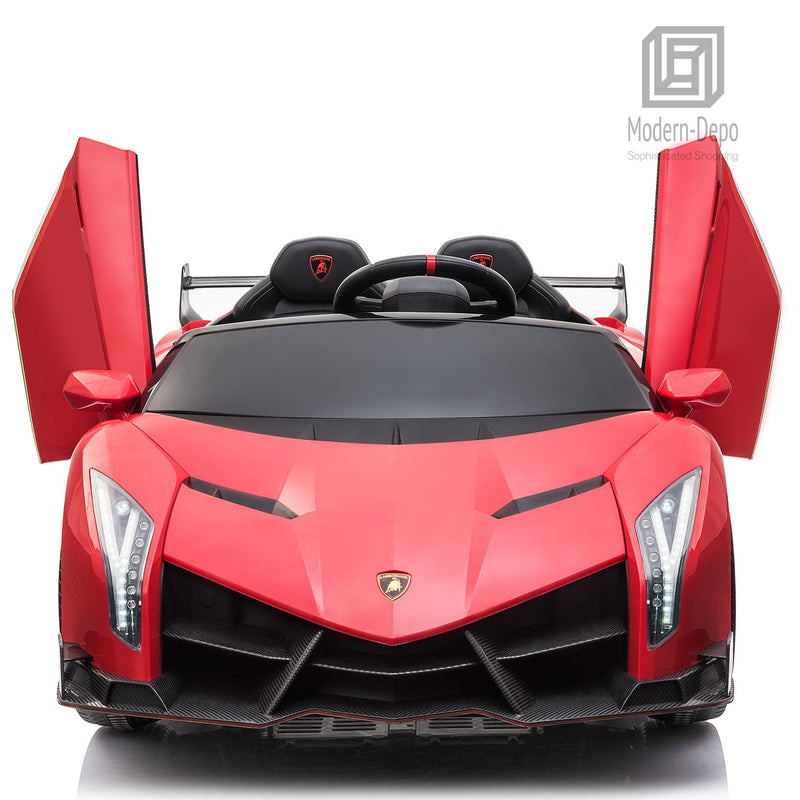 12V Electric Lamborghini Veneno Ride-On Car with Remote Control, Music, and Lights