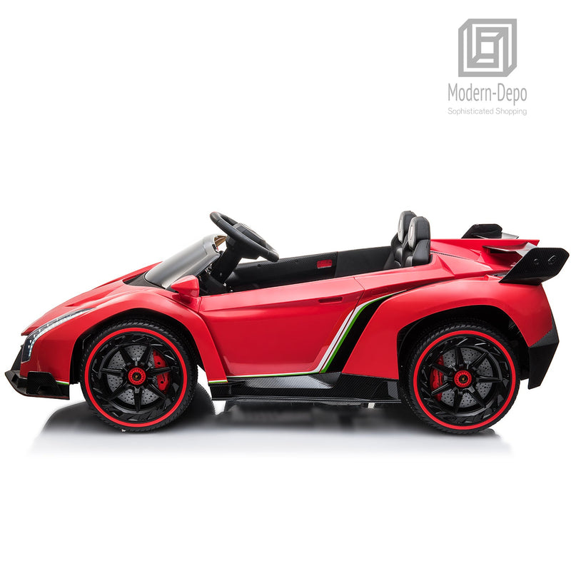 12V Electric Lamborghini Veneno Ride-On Car with Remote Control, Music, and Lights