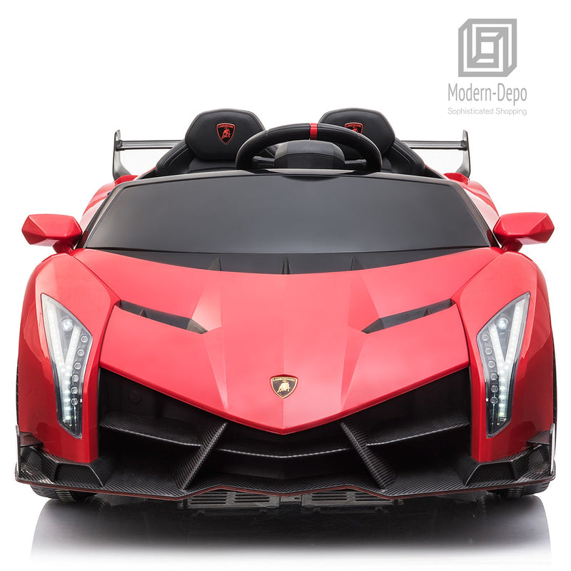 12V Electric Lamborghini Veneno Ride-On Car with Remote Control, Music, and Lights