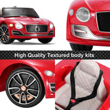Bentley Style 12V Electric Kids Ride On Car with Remote Control and LED Lights - Perfect Xmas Gift!
