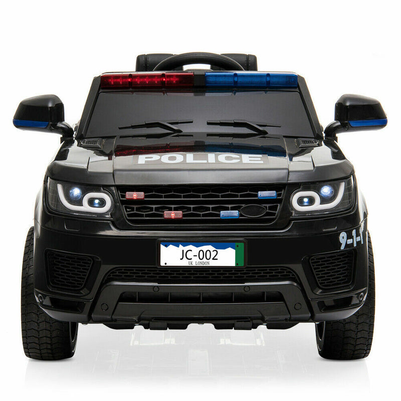 12V Electric Police Car Ride-On SUV for Kids with Music, Lights, Horn, and Remote Control