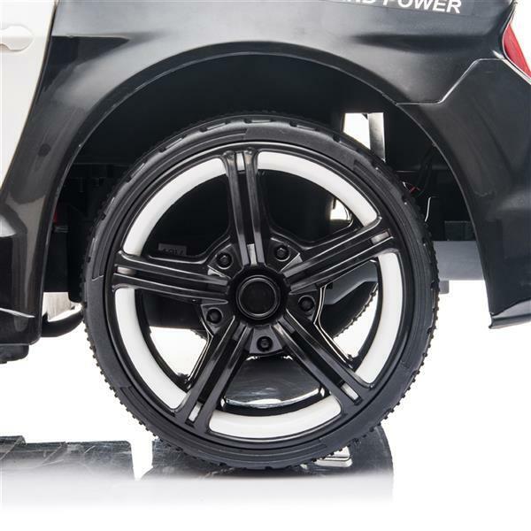 12V Electric Police Car Truck for Kids with 3 Speeds and Remote Control