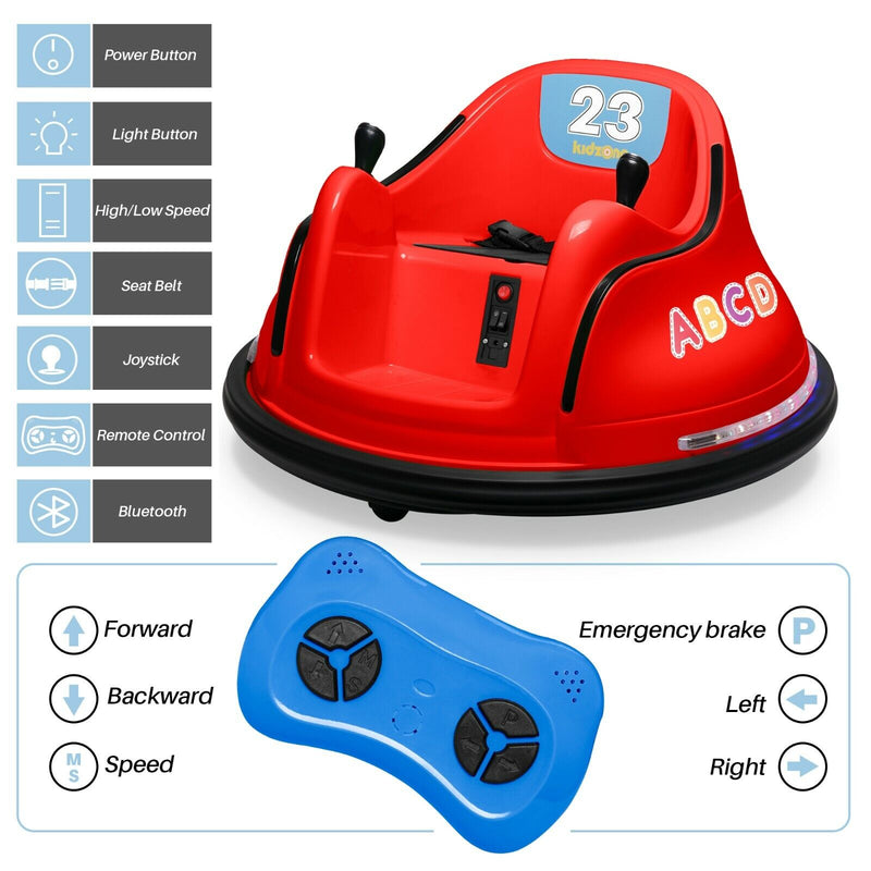 12V Electric Remote Control Bumper Car Ride-On Toy for Kids - New and Improved Version with Enhanced Safety Features