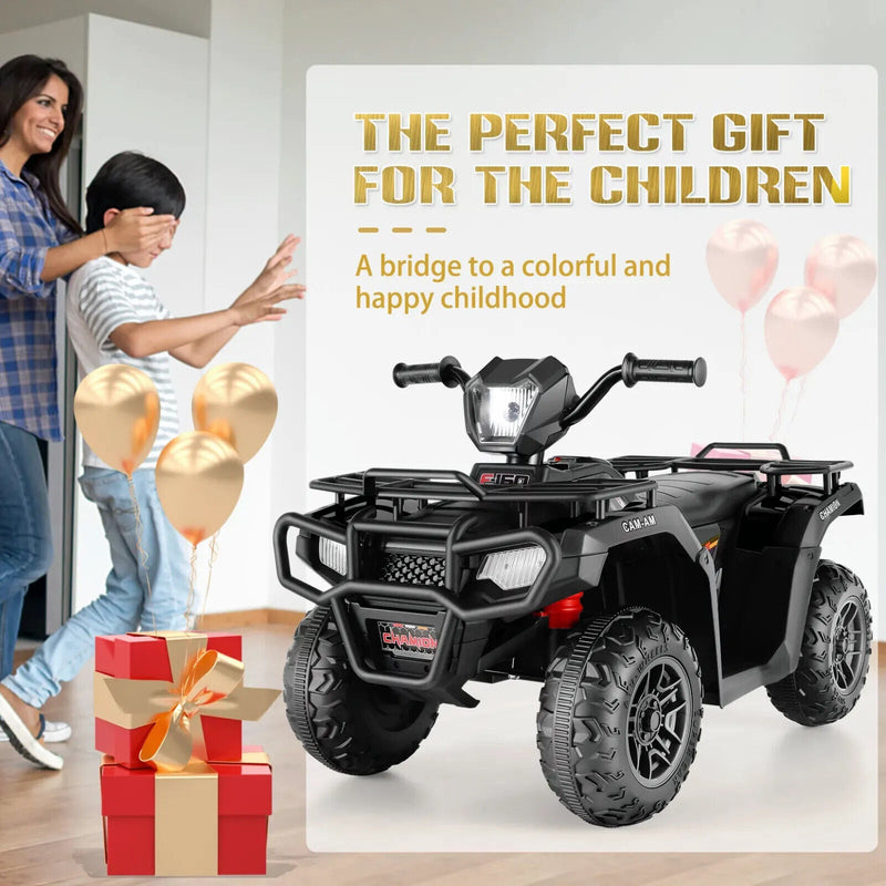 12V Electric Ride-On ATV for Kids with USB/MP3 Player - Perfect Gift for Ages 3-6!