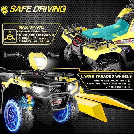 12V Electric Ride-On ATV for Kids with USB/MP3 Player - Perfect Gift for Ages 3-6!
