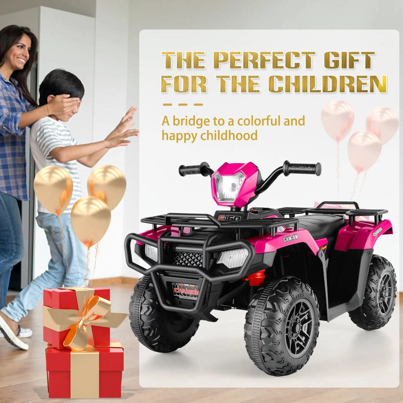 12V Electric Ride-On ATV for Kids with USB/MP3, Perfect Gift for Ages 3-6