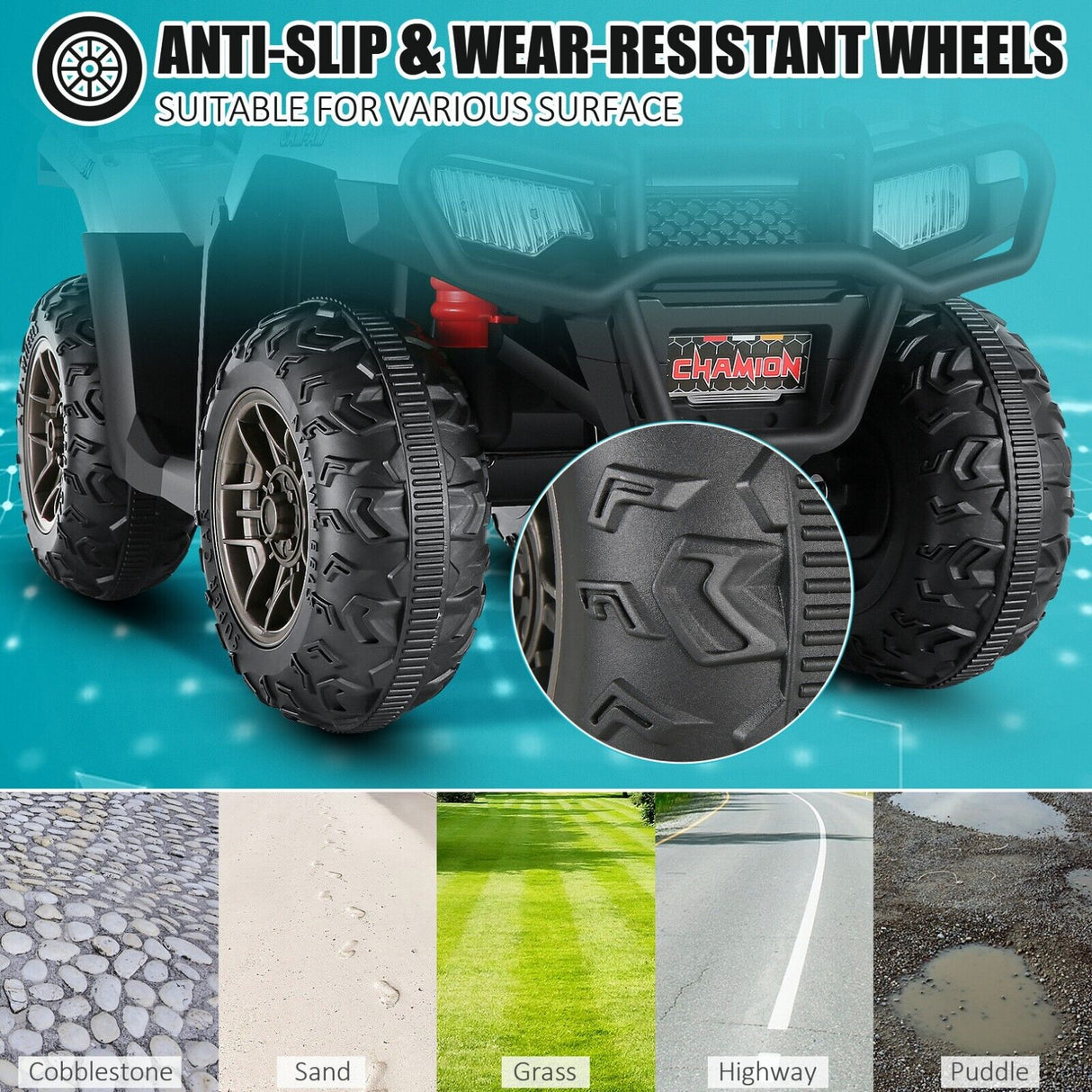 Electric ATV Ride-On Toy Car for Kids with USB/MP3, Suitable for Ages 3-6