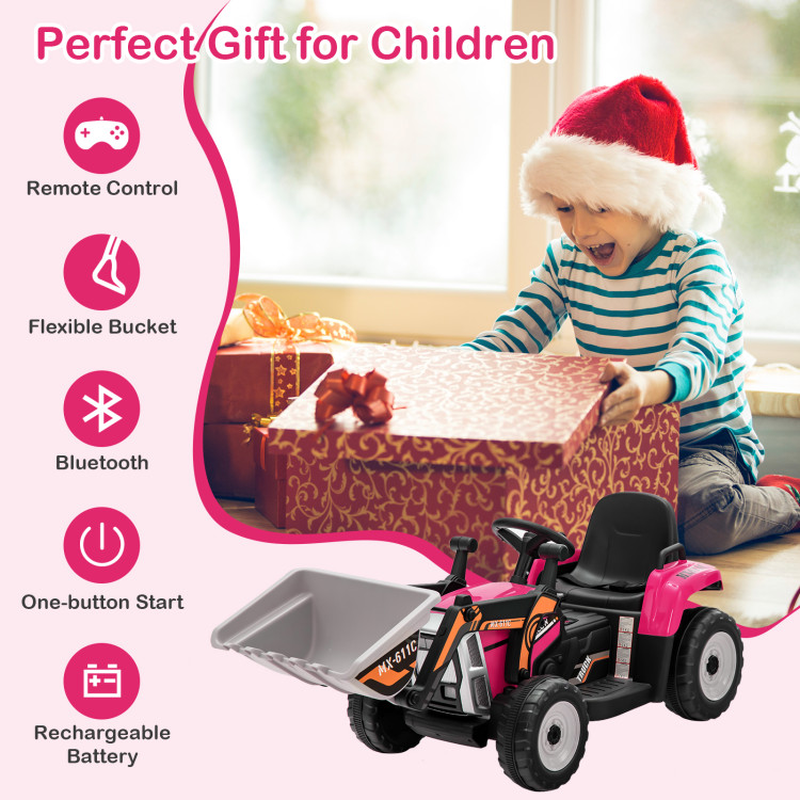 12V Electric Ride-On Bulldozer for Kids - Perfect for Sand Playtime!