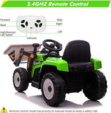 12V Electric Ride On Car for Kids with Bluetooth Remote and Bucket Control
