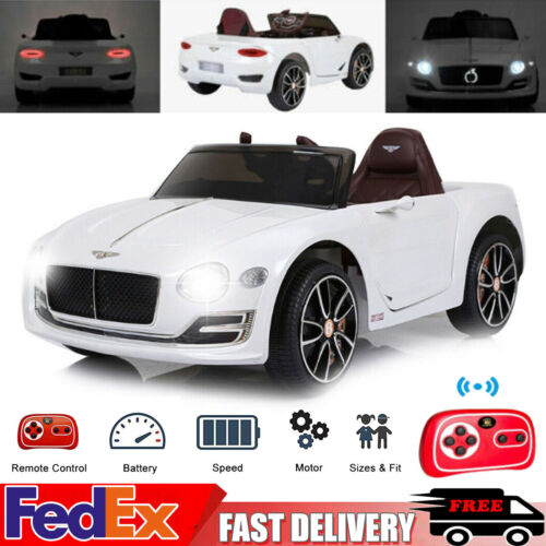 12V Electric Ride-On Car for Kids with Leather Seat - Bentley Style