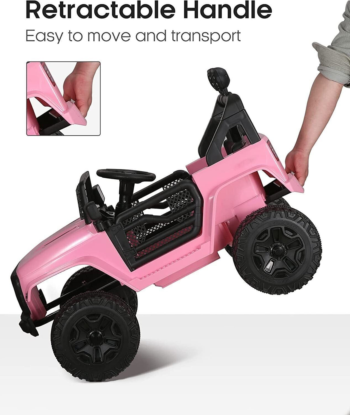 Electric Ride-On Car Truck Toy for Kids Ages 3-8 with Remote Control - 12V 4 Wheels