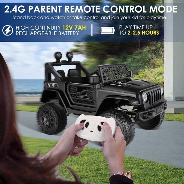 Electric Ride-On Car for Kids with Remote Control and 3 Speed Options