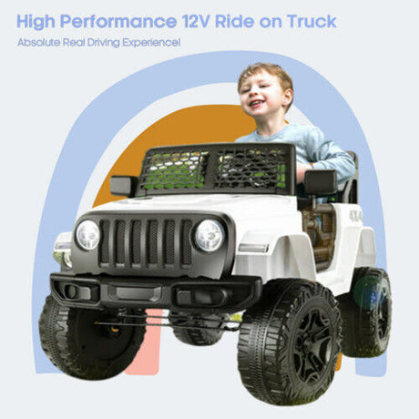 12V Electric Ride-On Car for Kids with Remote Control and 3 Speed Options