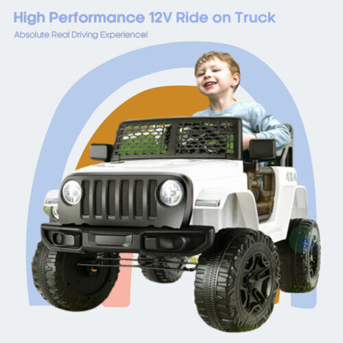 12V Electric Ride-On Car for Kids with Remote Control and 3-Speed Motorized Drive
