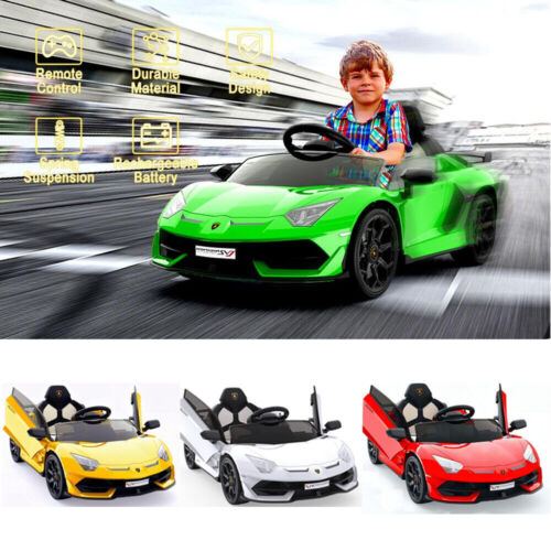 12V Electric Ride-On Car for Kids with Remote Control, LED Lights, and 2 Speed Options - Perfect Gift for Children