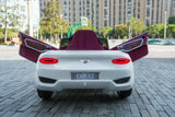 12V Electric Ride-On Car for Kids with Remote Control, LED Lights, and MP3 Player - Bentley Style in White