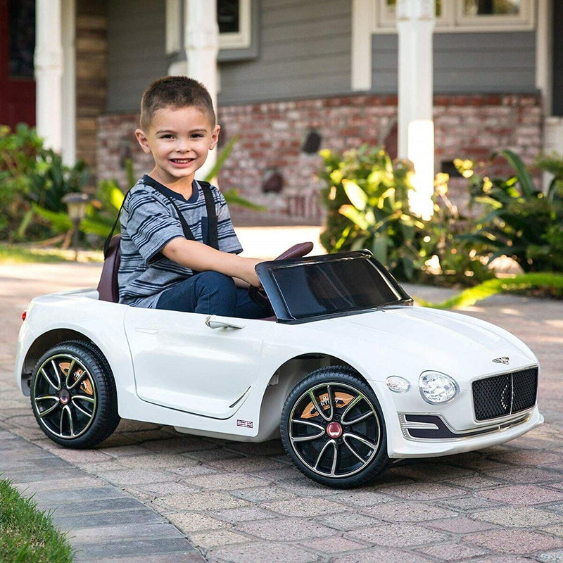 12V Electric Ride-On Car for Kids with Leather Seat - Bentley Style