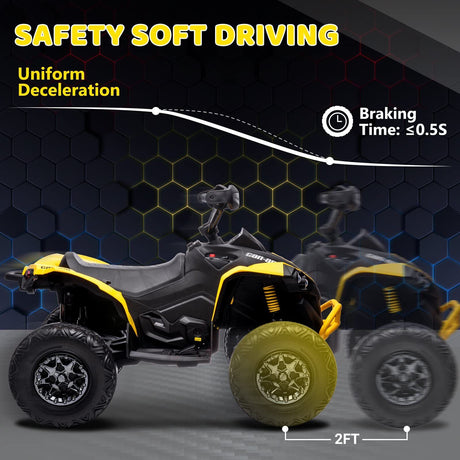 12V Electric Ride-On Car for Kids with Remote Control, LED Lights, and Music