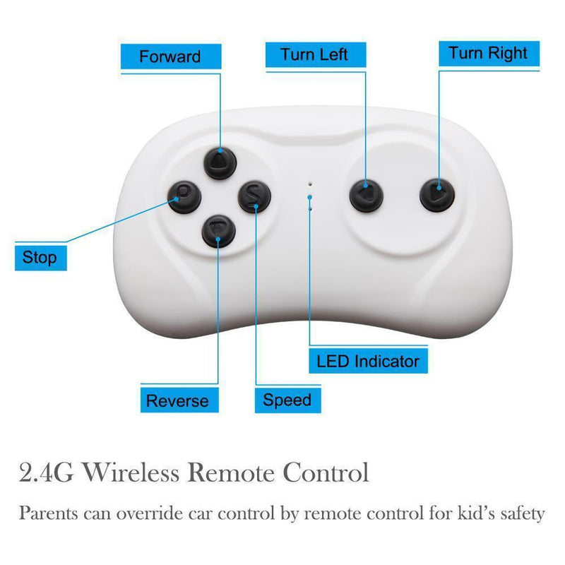 12V Electric Ride-On Car for Kids with Remote Control, MP3 Player, and LED Lights in Pink