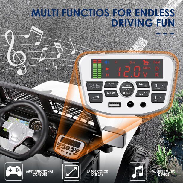 12V Electric Ride-On Car for Kids with Remote Control, MP3 Player, and LED Lights - Perfect Gift Toy