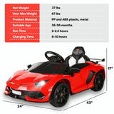 12V Electric Ride-On Car for Kids with Remote Control, MP3 Player, and LED Lights - Perfect Gift Toy