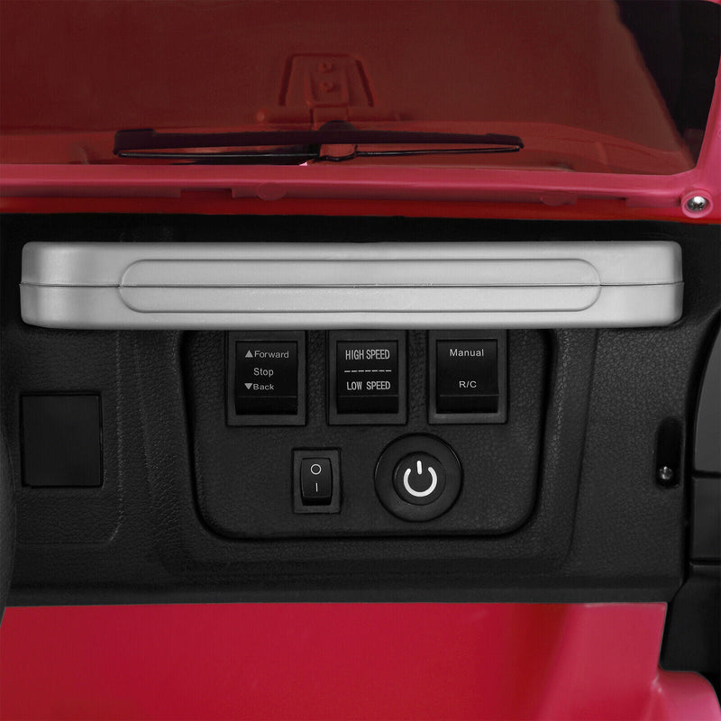 12V Electric Ride-On Car for Kids with Remote Control, MP3 Player, LED Lights, and Cover