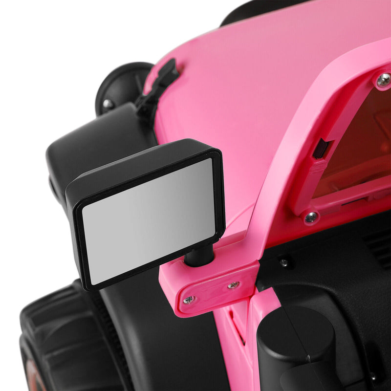 12V Electric Ride-On Car for Kids with Remote Control, MP3 Player, LED Lights, and Cover