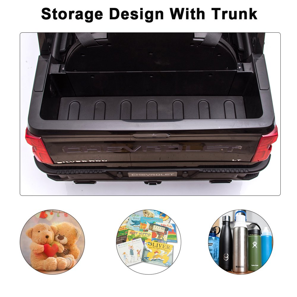 12V Electric Ride-On Car for Kids with Trunk, Remote Control, and MP3 Player