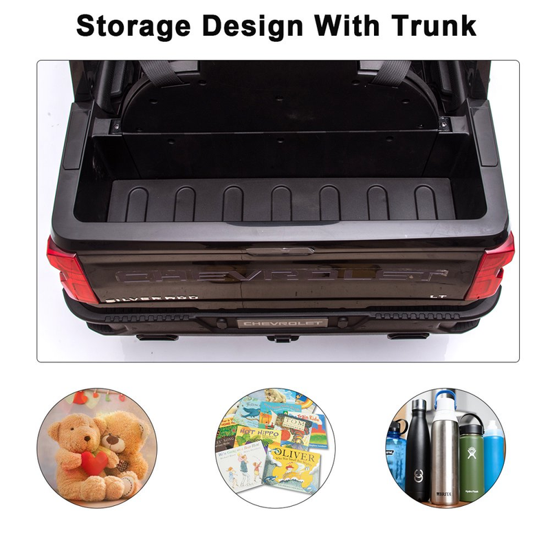 12V Electric Ride-On Car for Kids with Trunk, Remote Control, and MP3 Player