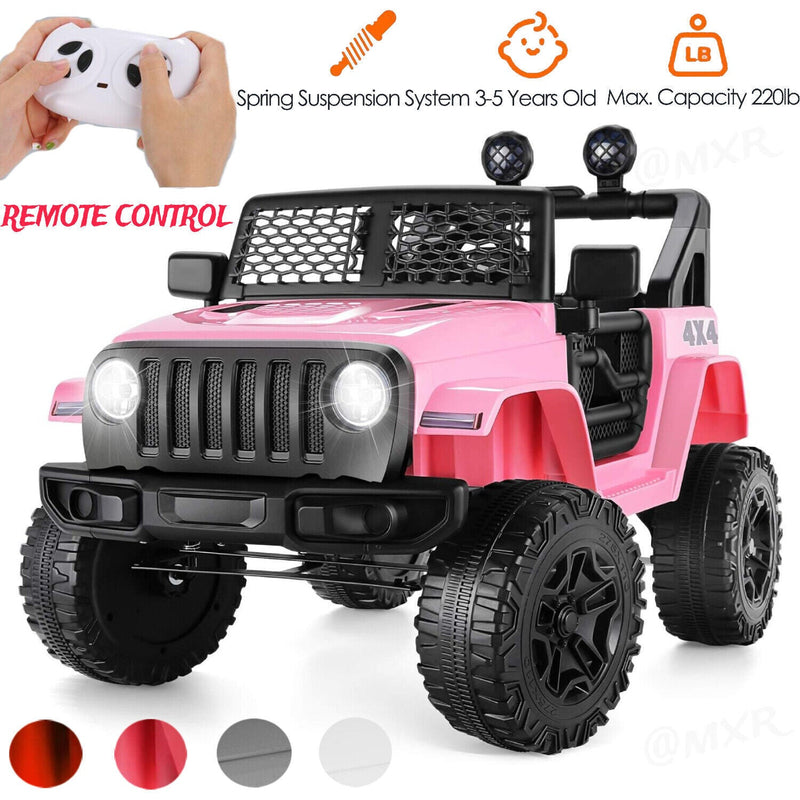 12V Electric Ride On Car Toy Truck with USB, Bluetooth, and Remote Control for Kids