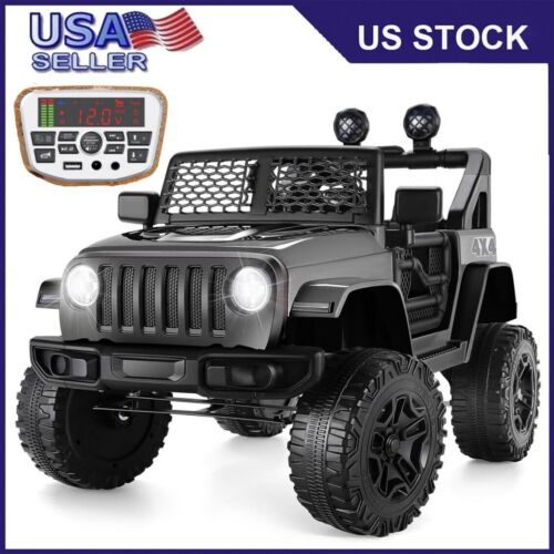 12V Electric Ride-On Car Truck for Kids with Remote Control & LED Lights