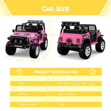 12V Electric Ride-On Car Truck for Kids with Remote Control, Safety Belt, and MP3 Player