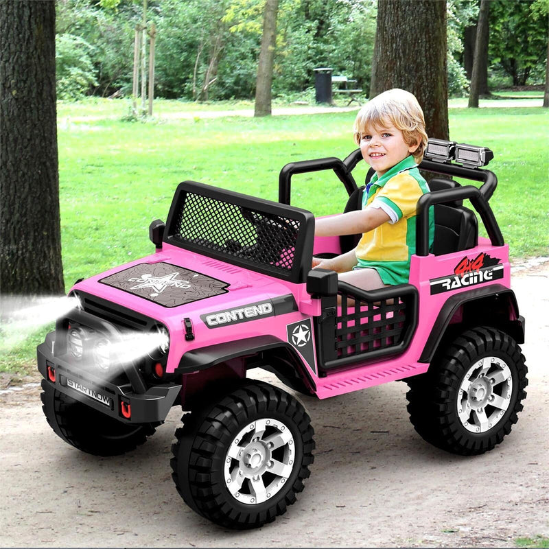 12V Electric Ride-On Car Truck for Kids with Remote Control, Safety Belt, and MP3 Player