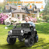 12V Kids Electric Jeep with Remote Control, 3 Speeds, and LED Lights - Perfect Gift for Young Adventurers