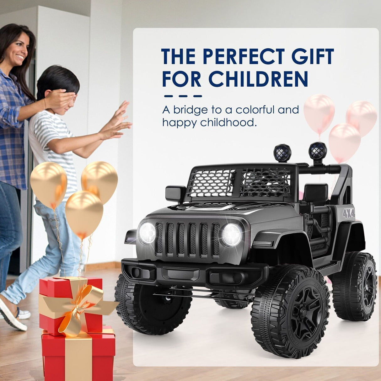 Electric Ride-On Cars for Kids with Remote Control - 12V Battery Powered