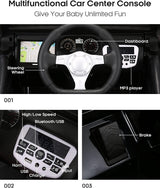 12V Electric Ride-On Car with MP3, Lights, and Remote Control - Black