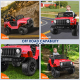 12V Electric Ride-On Car with MP3, Lights, and Remote Control - Red