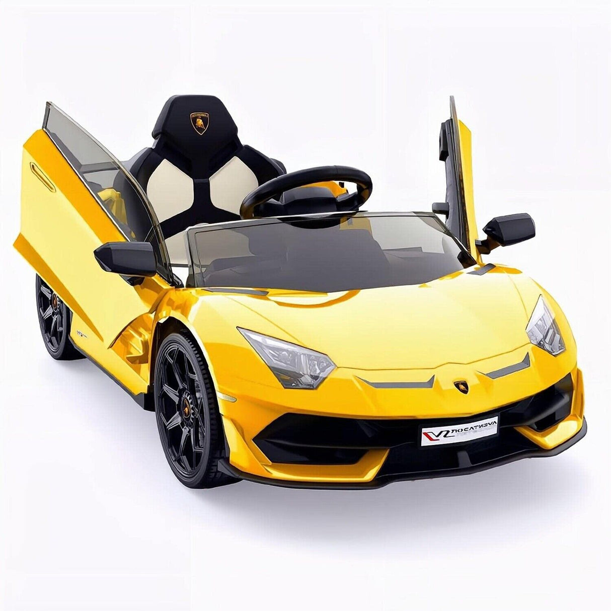 12V Electric Ride-On Car with Remote Control and LED Lights - The Perfect Gift for Kids!