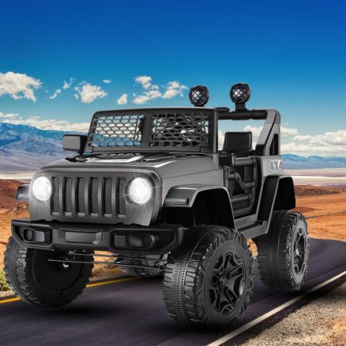 12V Electric Ride On Cars for Kids with Remote Control, MP3 Player, LED Lights, and USB