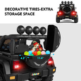 12V Electric Ride-On Jeep for Kids with LED Lights, Music, and Bluetooth Remote Control