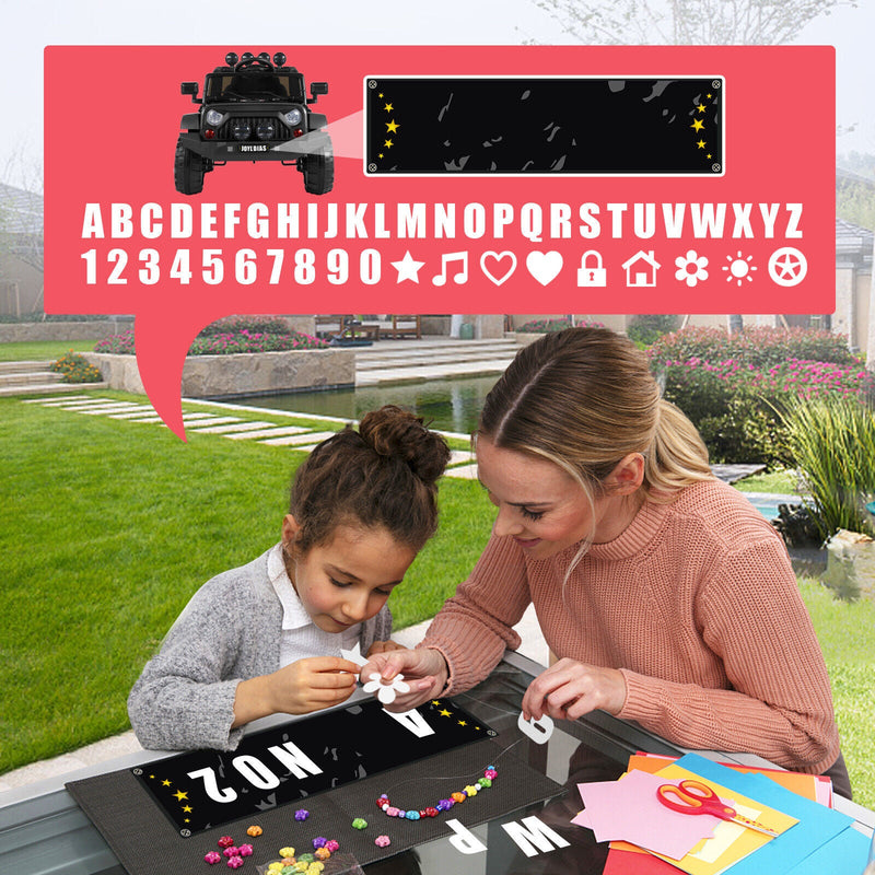 12V Electric Ride-On Jeep for Kids with LED Lights, Music, and Bluetooth Remote Control