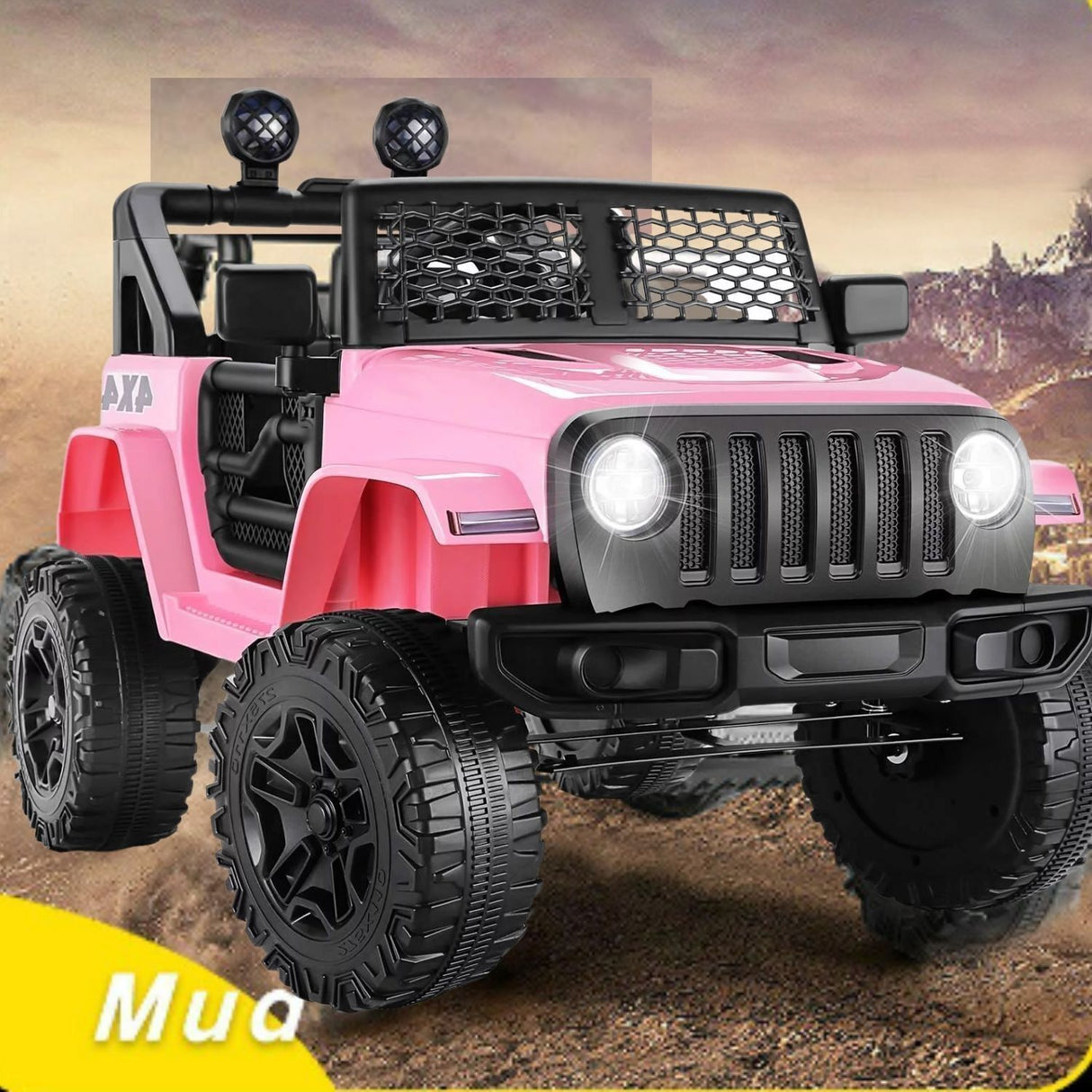 12V Electric Ride-On Jeep for Kids with USB, Bluetooth, Remote Control, and MP3 Player - Speeds up to 3 MPH